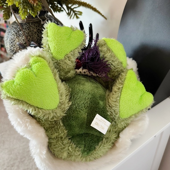 8" Green Frog Prince In Crown Kiss Me Beanbag Stuffed Plush Toy Animal - Picture 7 of 10